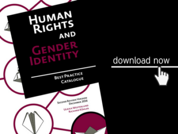 Human Rights and Gender Identity – Best Practice Catalogue' cover